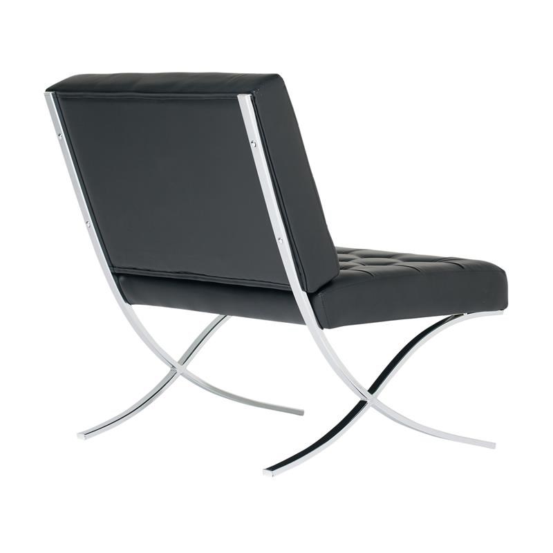 Studio Designs Home Atrium Bonded Leather and Metal Accent Chair in