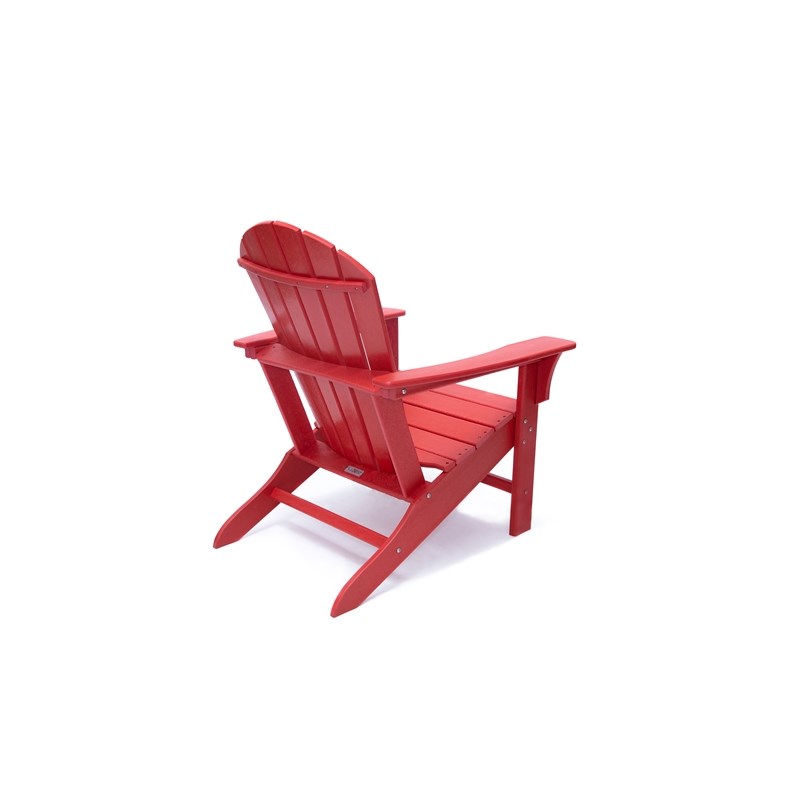 Hampton Red Poly Outdoor Patio Adirondack Chair