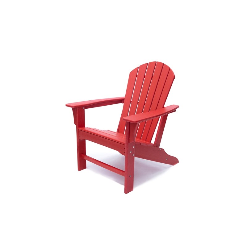 Hampton Red Poly Outdoor Patio Adirondack Chair
