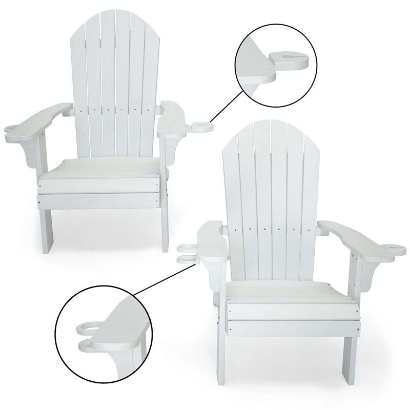 Westwood White All Weather Outdoor Patio Adirondack Chair