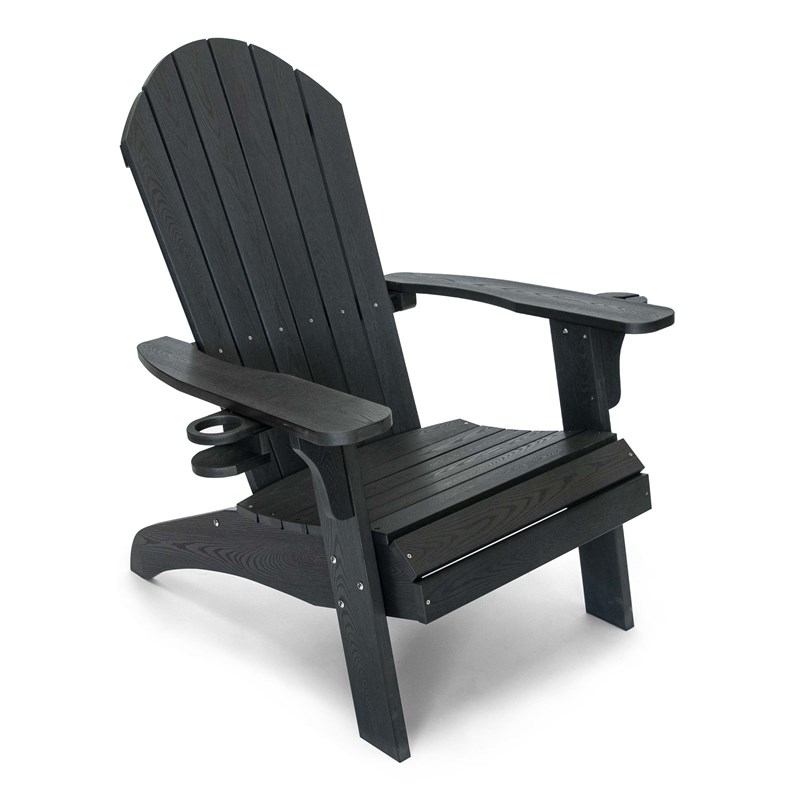 Westwood Black All Weather Outdoor Patio Adirondack Chair (3PC SET)