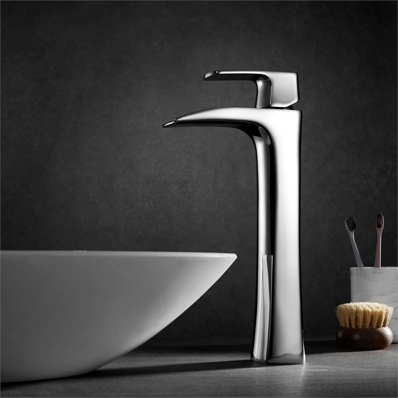 Vinnova Ciara Single Lever Vessel Bathroom Faucet in Polished Chrome