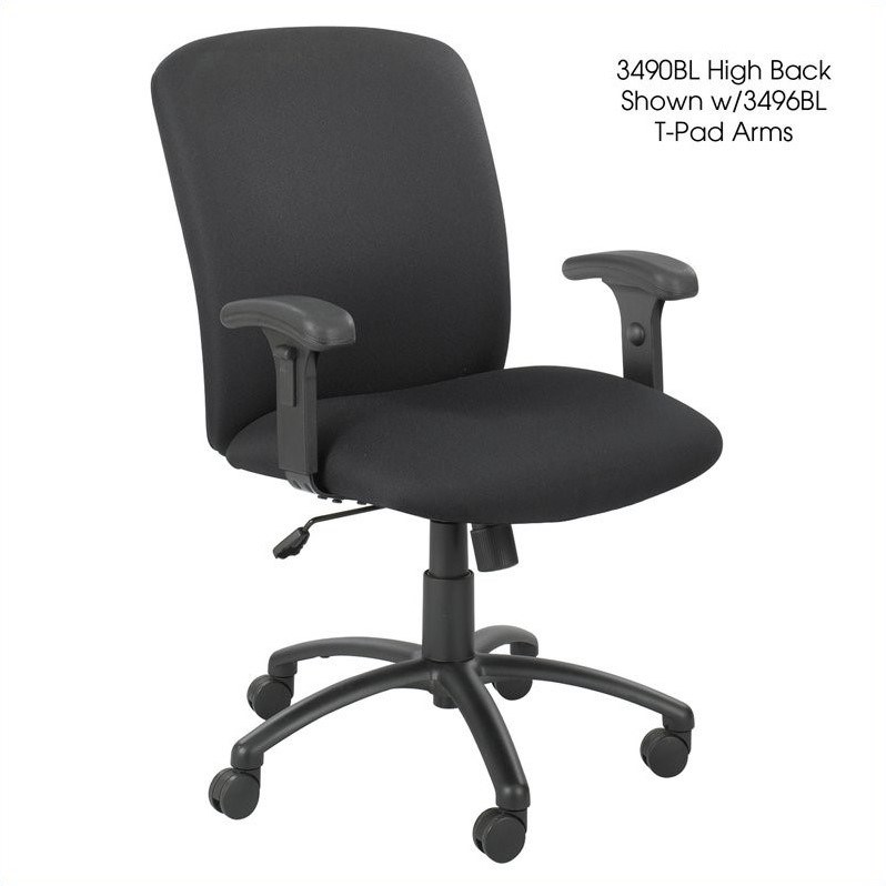 Safco Uber Big and Tall High Back Task Office Chair in Black