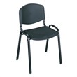 Safco Stacking Chair in Black (Set of 4)