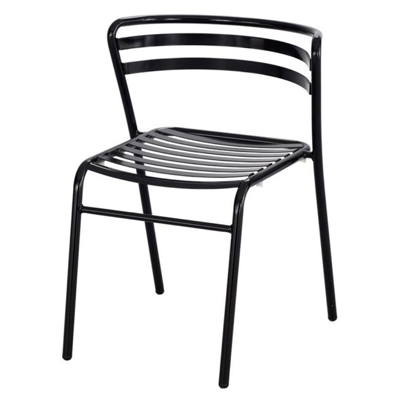 Safco CoGo Steel Stacking Chair in Black (Set of 2)