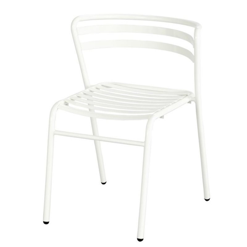 Safco CoGo Steel Stacking Chair in White (Set of 2)