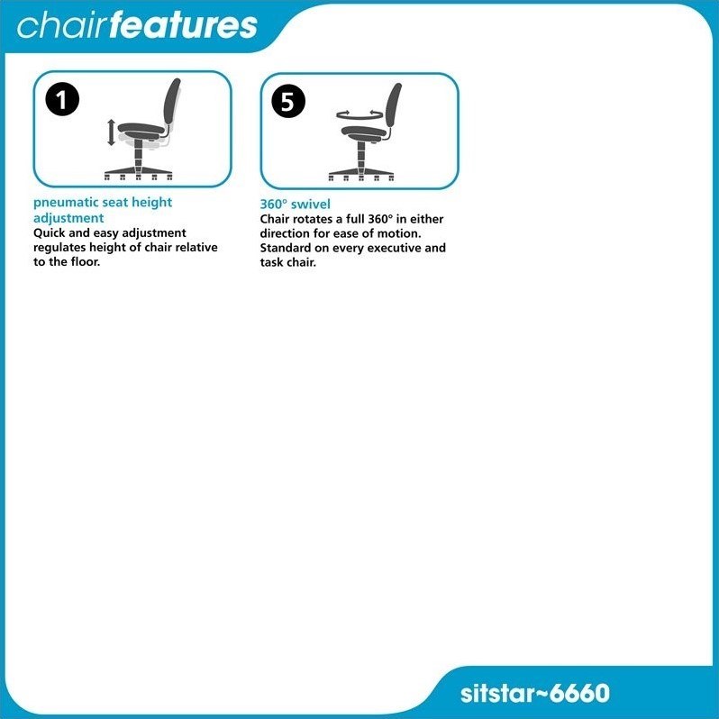 Safco Sit-Star Black Drafting Chair with Chrome Base