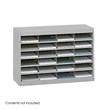 Safco E-Z Stor Grey Mail Organizer -  24 Letter Size Compartments