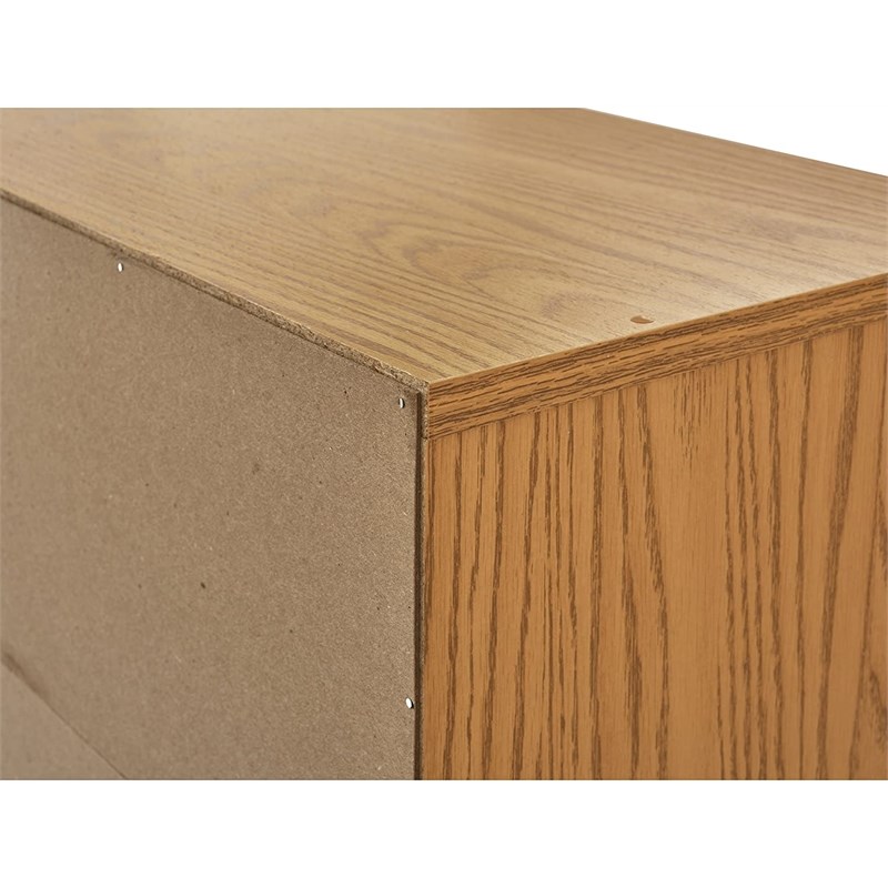 Safco Medium Oak 36 Compartment Wood Adjustable File Organizer Light Brown