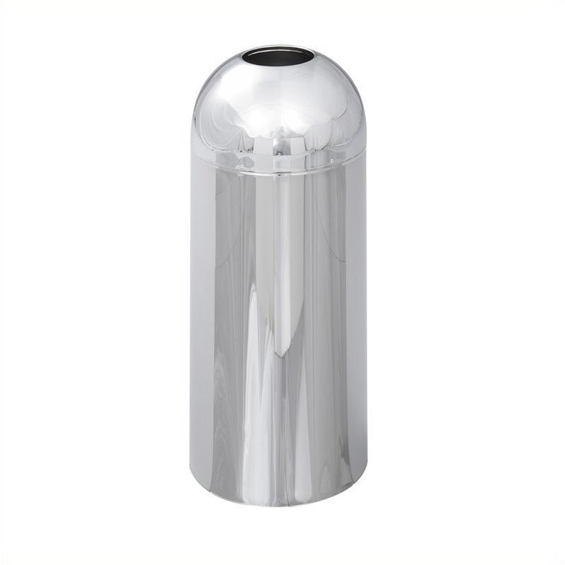 Safco Reflections Chrome Open Top Dome Receptacle
