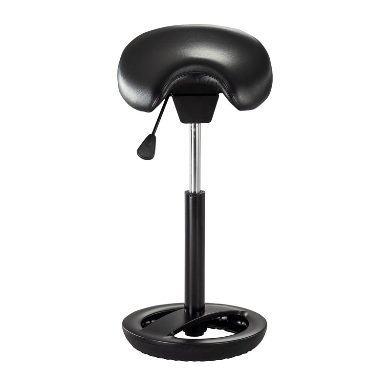 Safco Twixt Saddle Seat Stool Extended Height 3006BV Black Vinyl