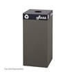 Safco Public Square Brown Recycling Receptacle Base