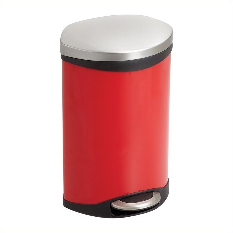 Safco Step-On Receptacle - 3 Gallon in Red