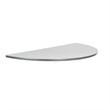 Safco Impromptu Mobile Training Table Half Round Top 48x24 in Gray