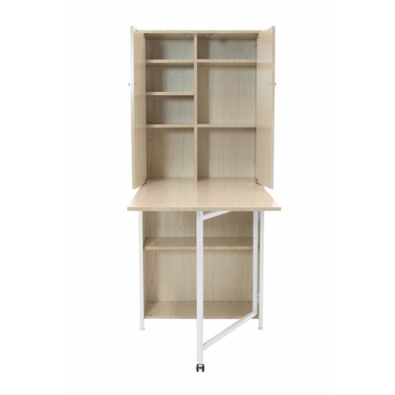 Offex Home Office Sew Ready Craft Armoire - White/Birch