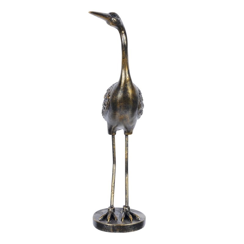 Stratton Home Decor Heron Bird I Taper Traditional Resin Candle Holder in Gold