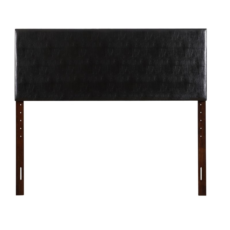 Glory Furniture Nova Faux Leather Upholstered Full Headboard in Black