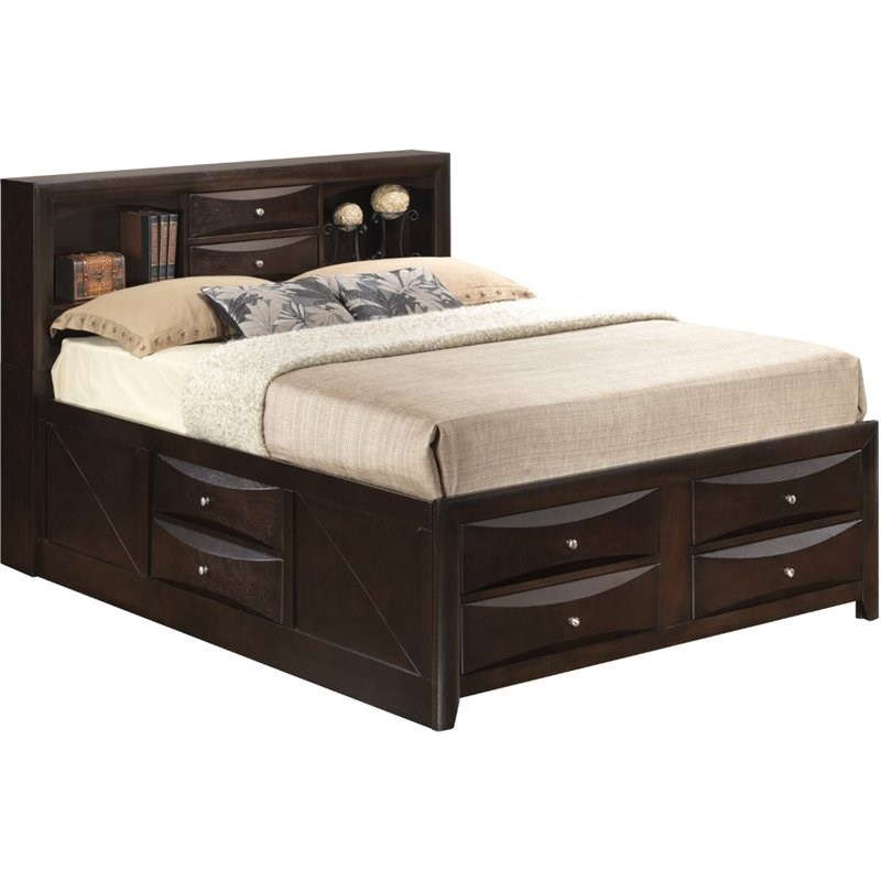 Glory Furniture Marilla Full Storage Bed in Cappuccino | Homesquare