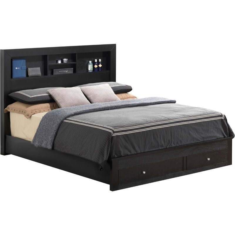 Glory Furniture Burlington Full Storage Bed in Black | Homesquare