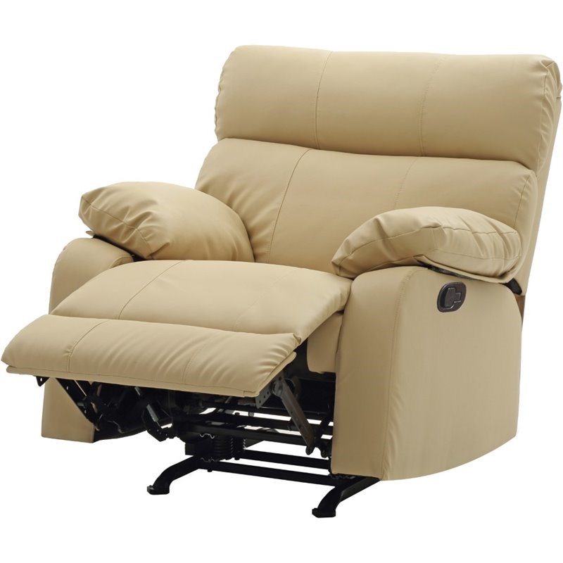 Glory Furniture Manny Faux Leather, Faux Leather Rocker Recliner