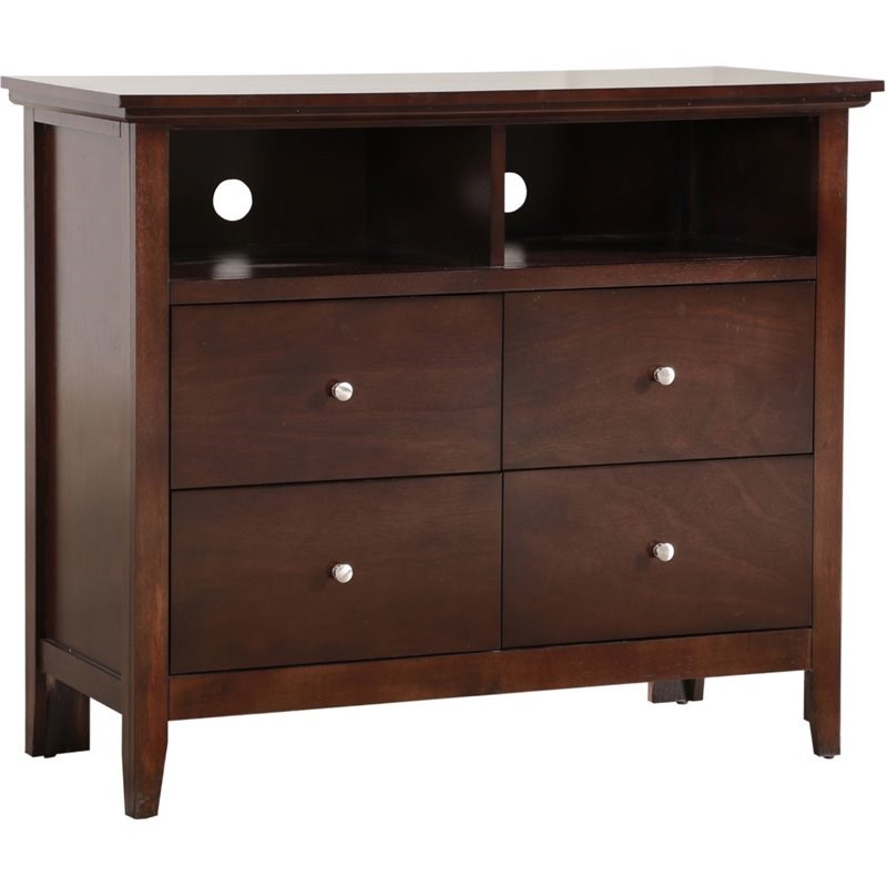 Glory Furniture Hammond 4 Drawer TV Stand in Cappuccino