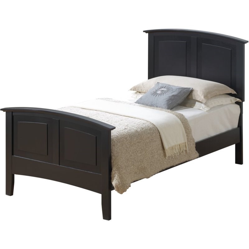 Glory Furniture Hammond Twin Panel Bed in Black