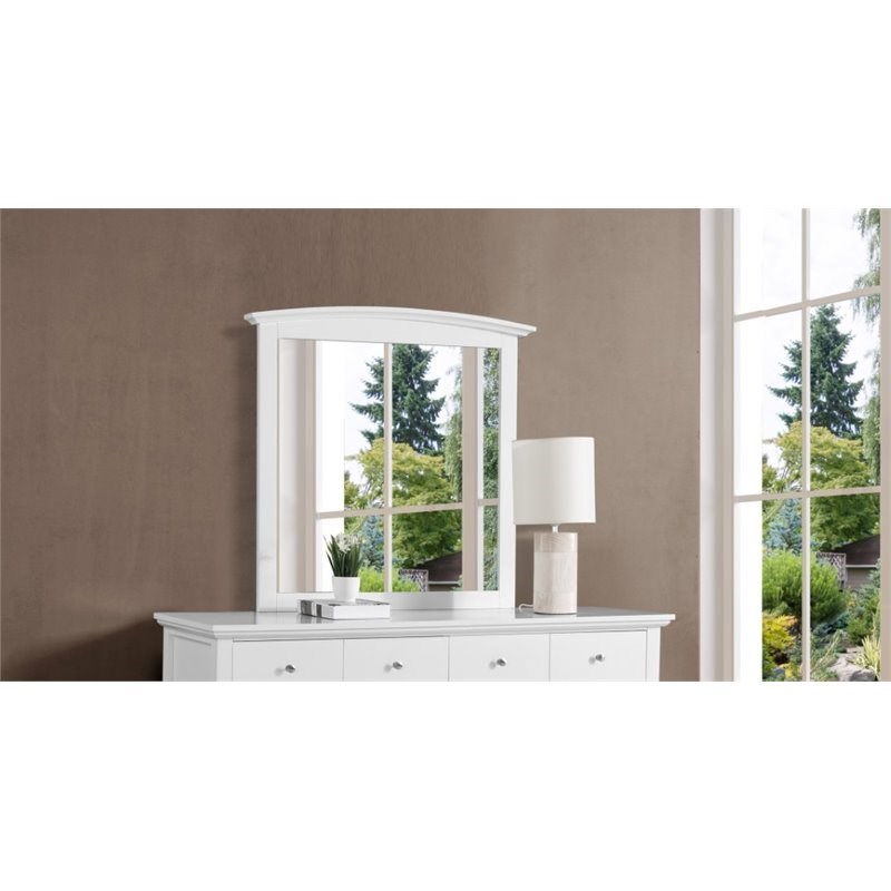 Glory Furniture Hammond Mirror in White