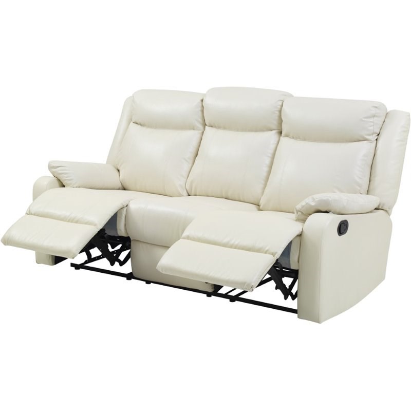 Glory Furniture Ward Faux Leather, Leather Double Reclining Sofa