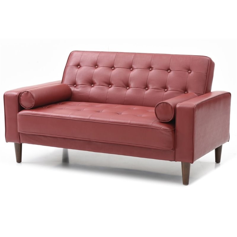 Glory Furniture Andrews Faux Leather, Faux Leather Love Seat