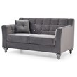 Glory Furniture Dublin G0670A-L Loveseat Dark Gray Velvet