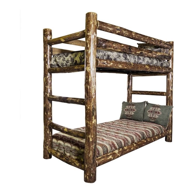 Solid Wood Twin Over Bunk Bed, Lodgepole Bunk Beds