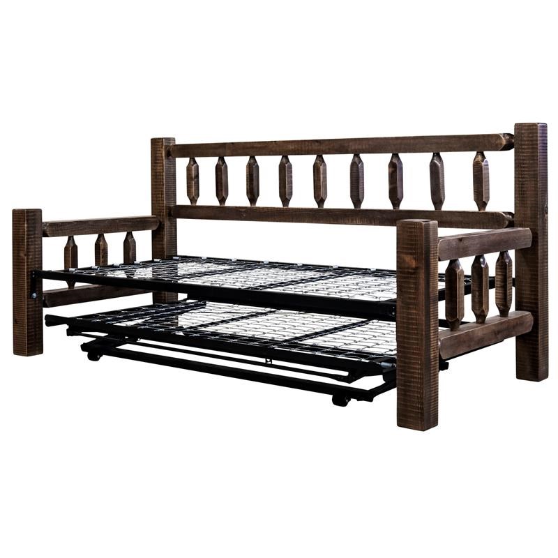 Montana Woodworks Homestead Wood Day, Twin Xl Pop Up Trundle Bed Frame