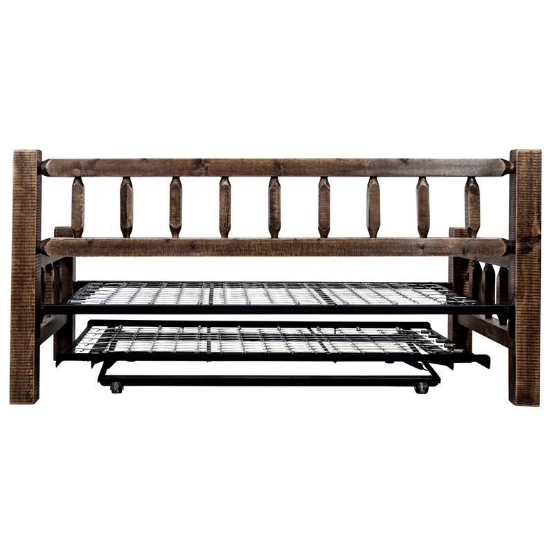 Montana Woodworks Homestead Wood Day, Twin Xl Pop Up Trundle Bed Frame