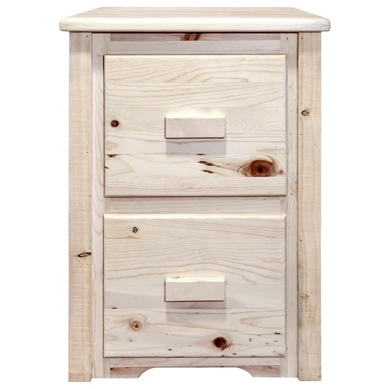 Montana Woodworks Homestead 2 Drawers Transitional Wood File Cabinet in Natural