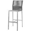 Source Furniture Avalon Aluminum Frame Patio Bar Side Stool in Charcoal Rope