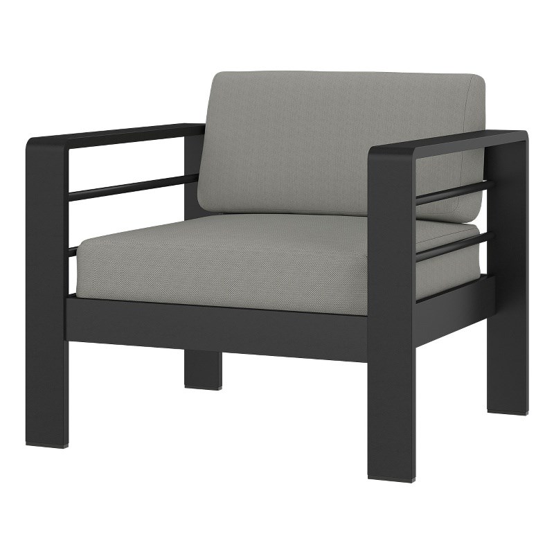Omni Club Chair Black with Cushions