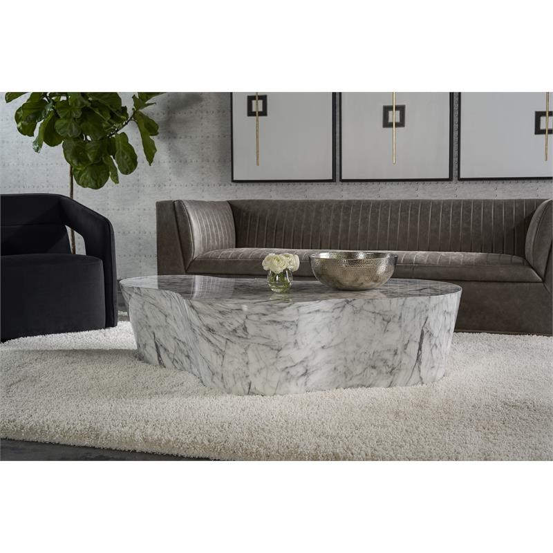 Sunpan Ava 59 5 Contemporary Concrete Coffee Table In White Black 103309 - Ava Coffee Table Sunpan Sunpan Ava 59 5 Contemporary Concrete Coffee Table In White Black 103309 - Ava Coffee Table Sunpan