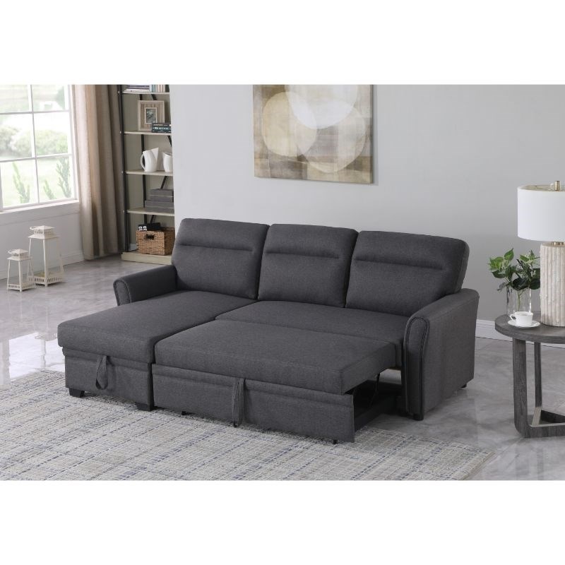 devion furniture fabric loveseat pull out sofa bed