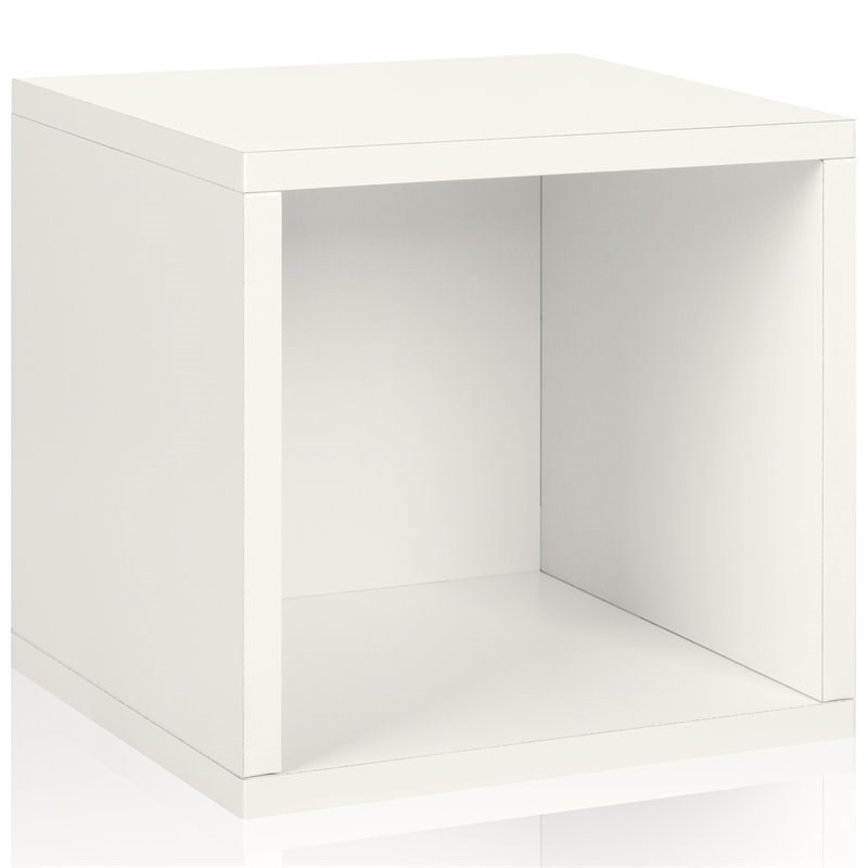 Way Basics Stackable zBoard Cube Cubby Organizer Shelf in White