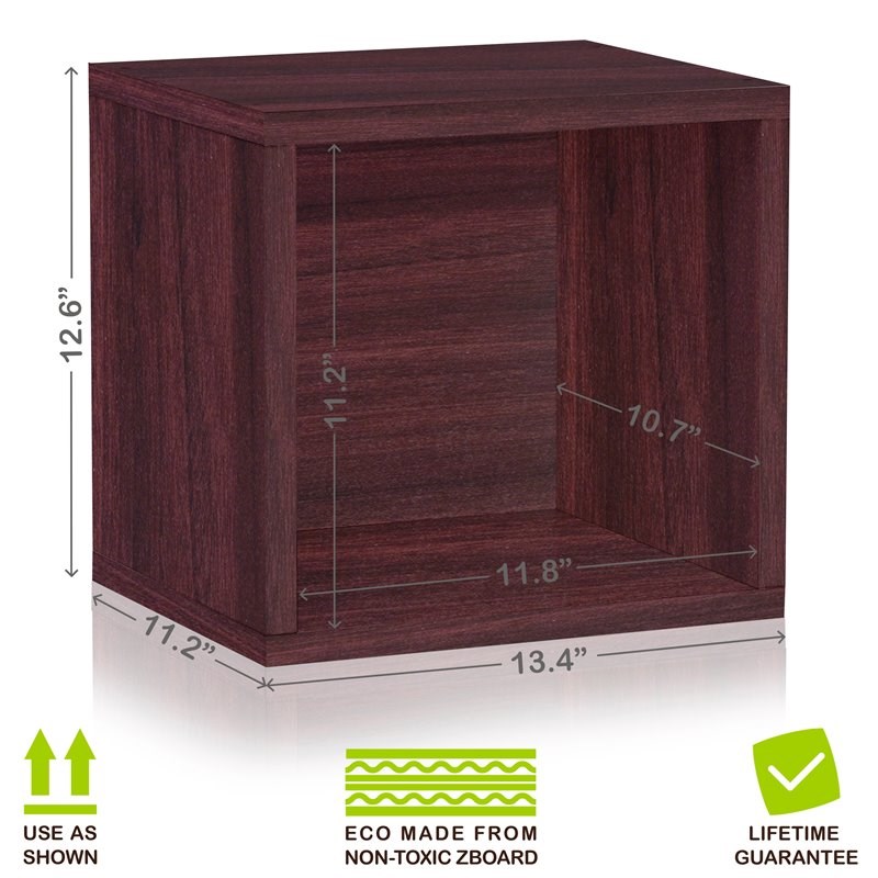 Way Basics zBoard Modular Closet Storage Cube Cubby Unit in Espresso ...