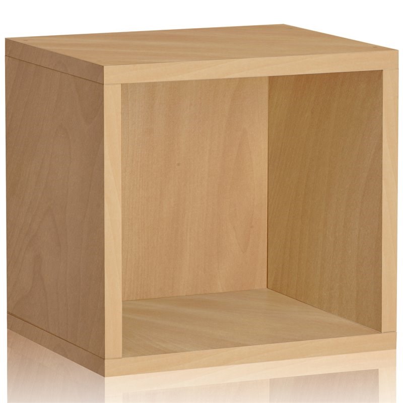 Way Basics zBoard Modular Closet Storage Cube Cubby Unit in Natural Wood Grain