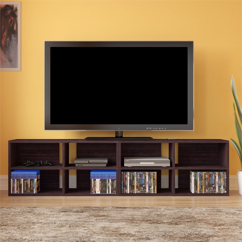 Way Basics zBoard TV Stand Media Console in Espresso Wood Grain