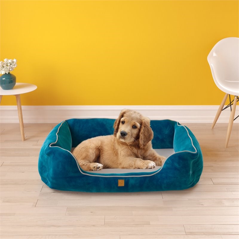 Way Basics Pup Pup Kitty NoFom Heavenly Orthopedic Dog Bed in Blue