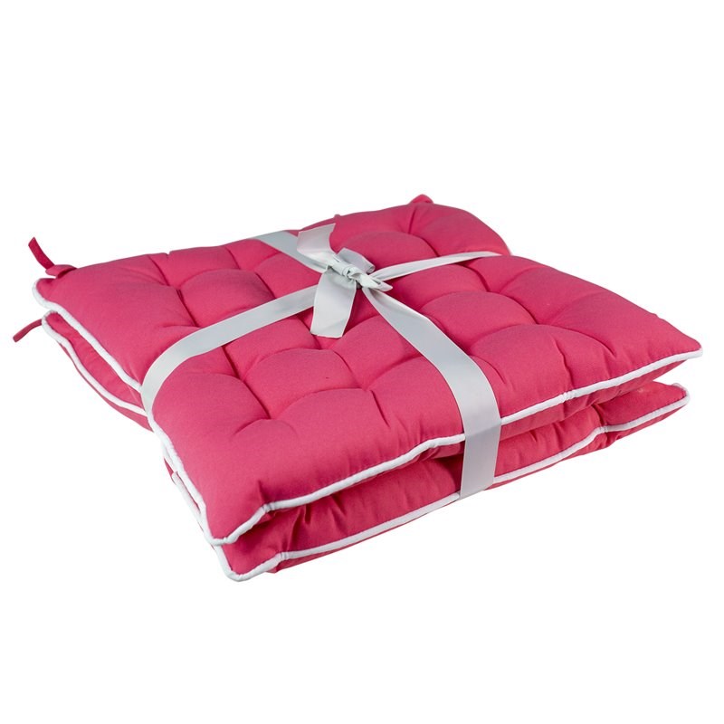 Patio Premier 2PK Pink Spunpoly Seat Cushion w/ Flame Retardant Filling
