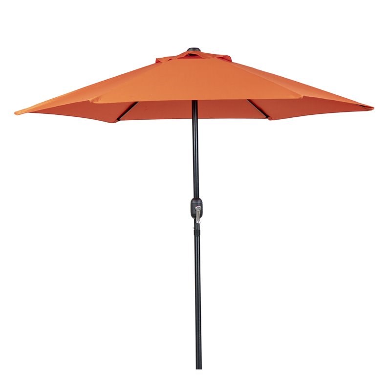 Patio Premier 9' Round 8-Rib Aluminum Market Umbrella in Orange - Olefin