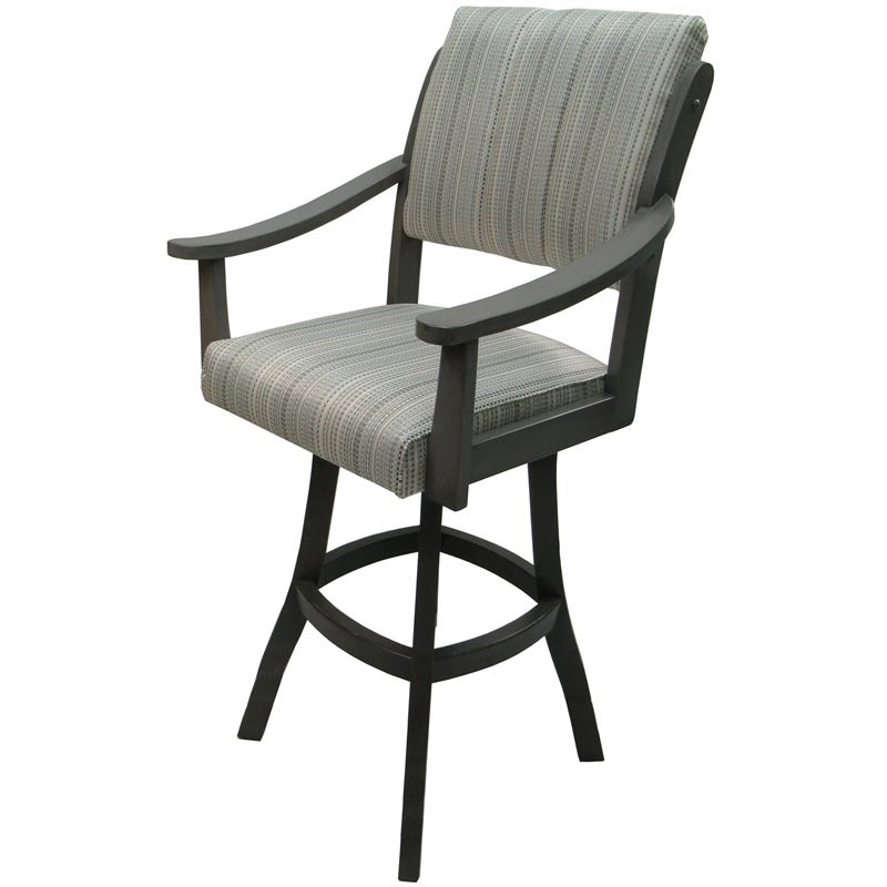 Tobias Designs Casa 34 Swivel Wood, Extra Tall Bar Stools With Backs And Arms