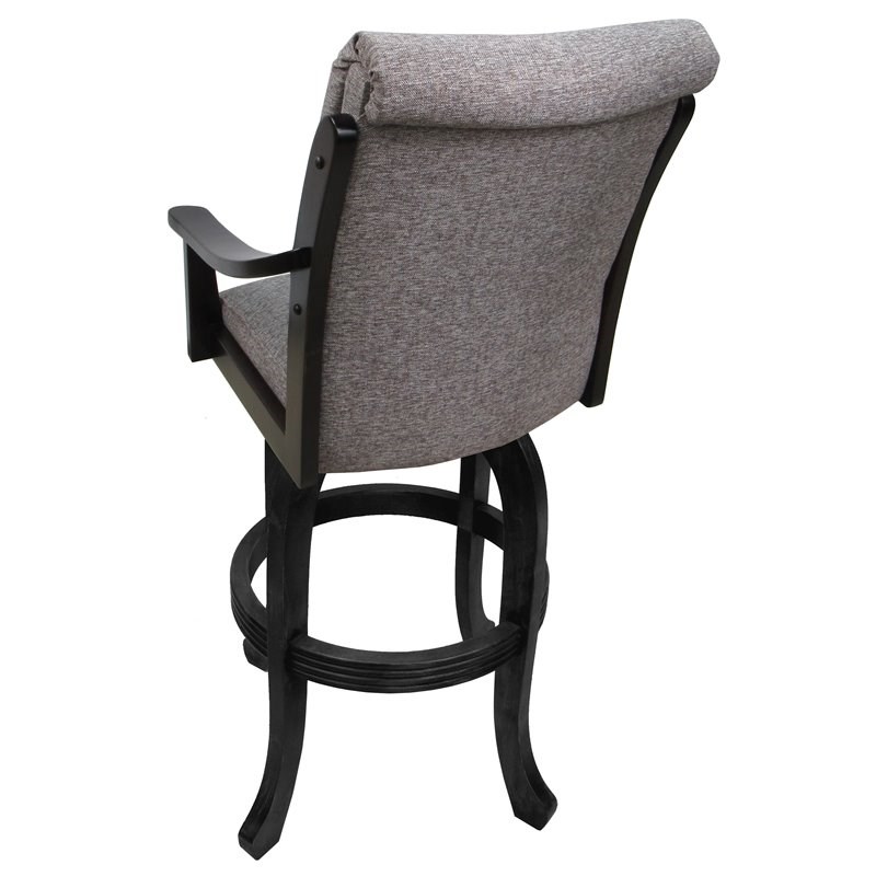 Tobias Designs Casa Melina 26" Swivel Wood Counter Stool in Mojave Gray