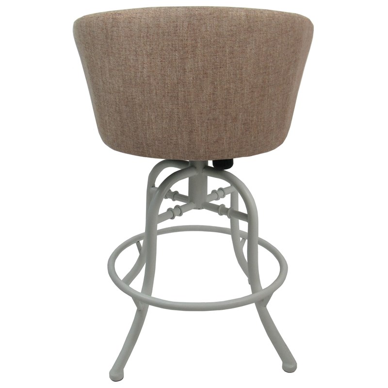 Swivel Tilt Counter Metal Bar Stool 26" Joey Basin Beige White