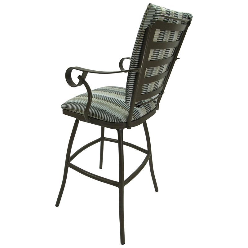 Outdoor Patio Extra Tall Spectator Swivel Bar Stool 35" Jenna