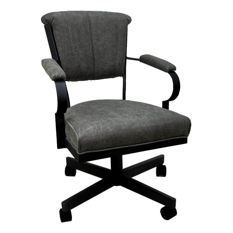 Swivel Metal Caster Dining Chair Miami Northwest Elk Black Homesquare